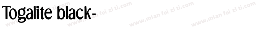 Togalite black字体转换